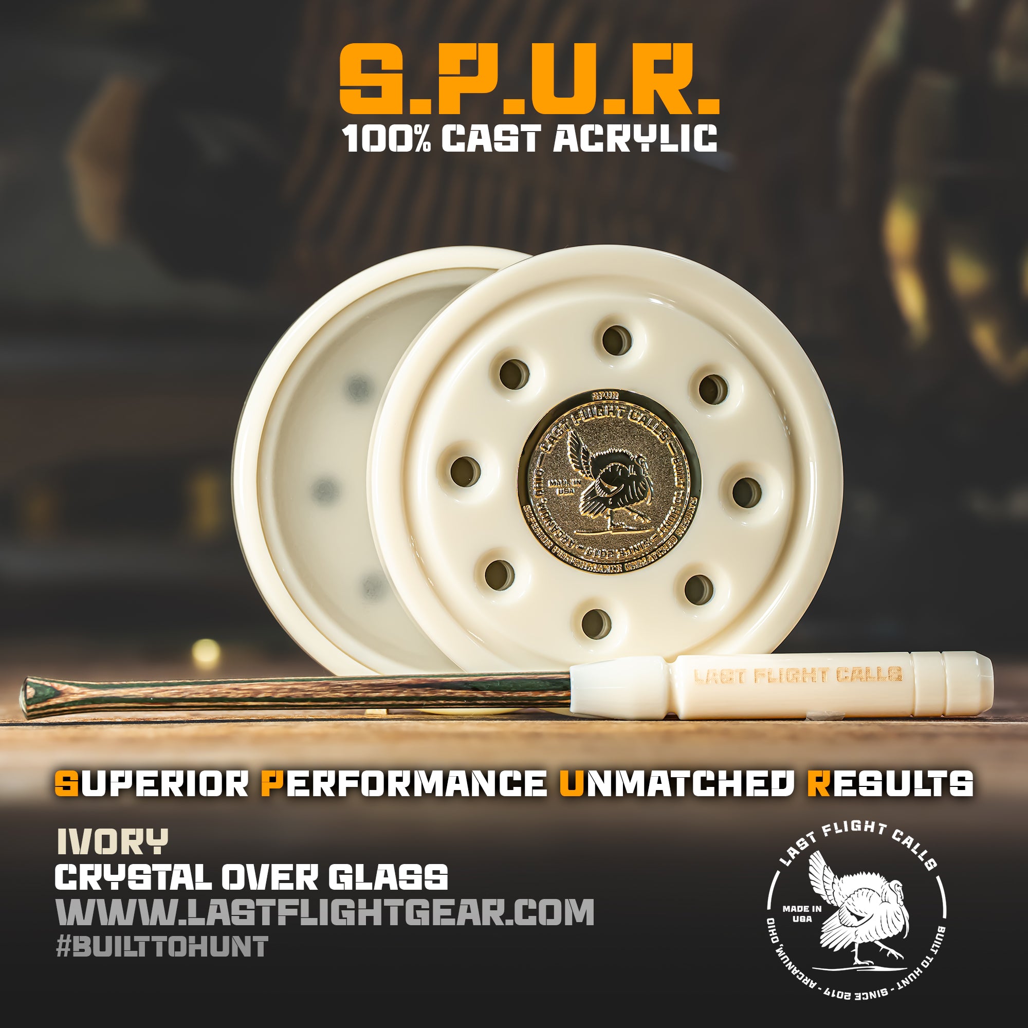 S.P.U.R. Acrylic Pot Call - Crystal