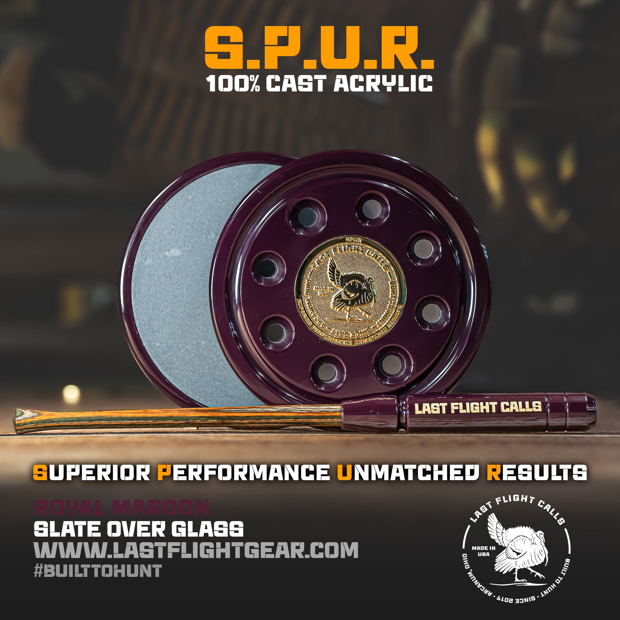 S.P.U.R. Acrylic Pot Call - Slate