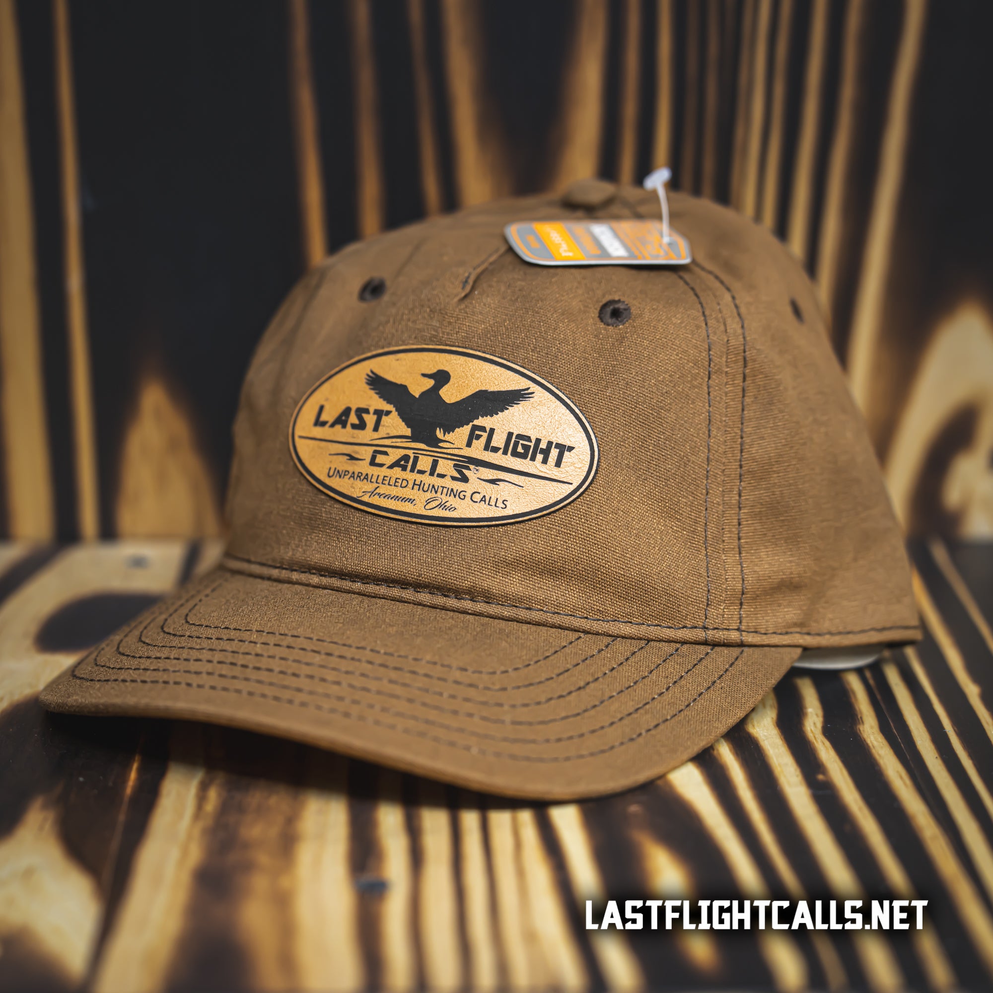 "BROWN” WAXED COTTON 436 LOGO HAT